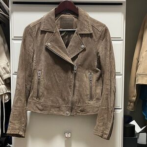 Blank NYC Tan Sueded Moto Jacket - size S / Small